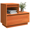 Bedside Cabinet with Drawer Wax brown Solid pinewood