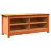 Shoe Bench with Shelf with Storage Wax brown Solid pine wood