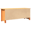Shoe Bench with Shelf with Storage Wax brown Solid pine wood