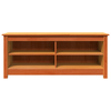 Shoe Bench with Shelf with Storage Wax brown Solid pine wood